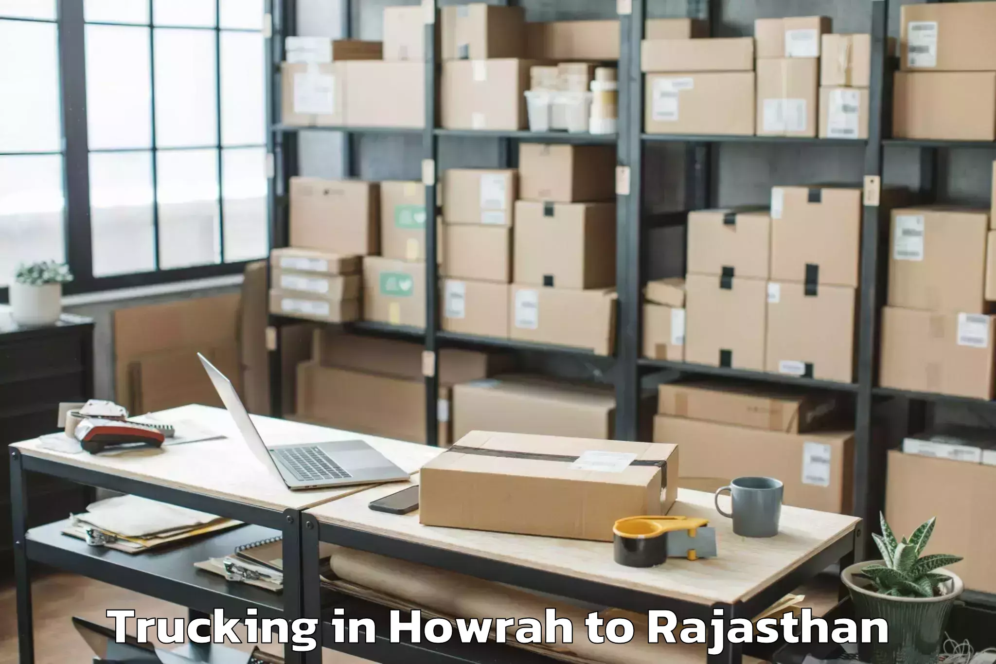 Howrah to Reengus Trucking Booking